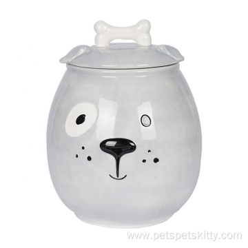 Pet Food Storage Container Ceramic Treat Jar